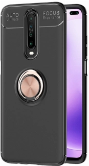 Xiaomi Poco X2 Kılıf Renkli Silikon Yüzüklü Standlı Auto Focus Ravel Kapak - Rose Gold