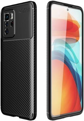 Xiaomi Poco X3 GT Kılıf Silikon Parmak İzi Bırakmayan Karbon Soft Negro Kapak - Siyah