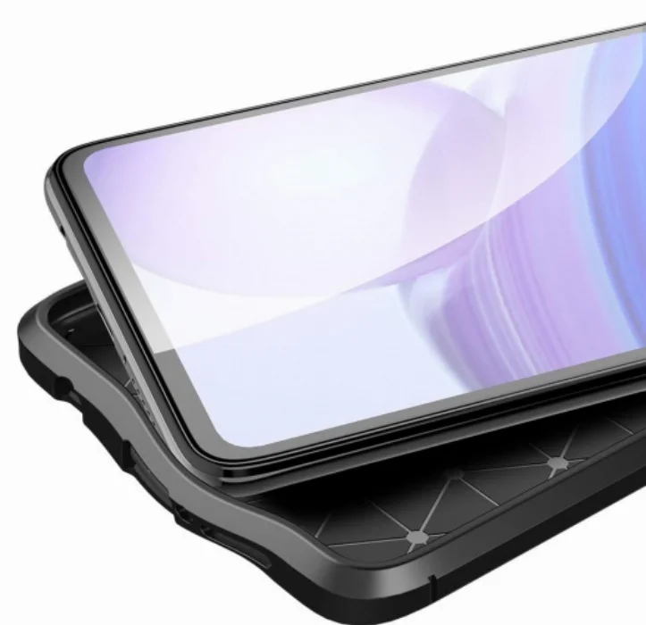 Xiaomi Poco X3 NFC Kılıf Deri Görünümlü Parmak İzi Bırakmaz Niss Silikon - Siyah