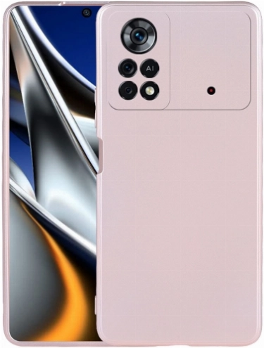 Xiaomi Poco X4 Pro Kılıf İnce Soft Mat Renkli Esnek Silikon Kapak - Rose Gold