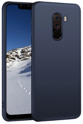 Xiaomi Pocophone F1 Kılıf İnce Soft Mat Renkli Esnek Silikon Kapak - Lacivert