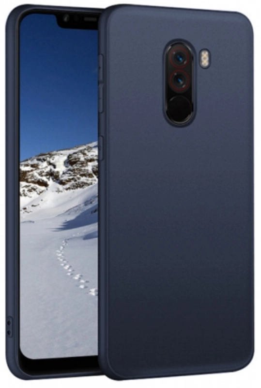 Xiaomi Pocophone F1 Kılıf İnce Soft Mat Renkli Esnek Silikon Kapak - Lacivert