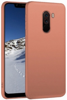 Xiaomi Pocophone F1 Kılıf İnce Soft Mat Renkli Esnek Silikon Kapak - Rose Gold