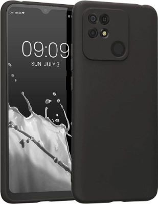 Xiaomi Redmi 10C Kılıf İnce Soft Mat Renkli Esnek Silikon Kapak - Siyah