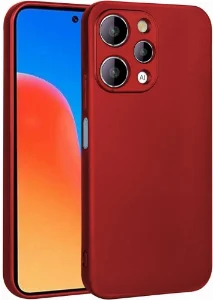 Xiaomi Redmi 12 Kılıf İnce Mat Esnek Silikon - Kırmızı