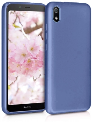 Xiaomi Redmi 7A Kılıf İnce Soft Mat Renkli Esnek Silikon Kapak - Lacivert