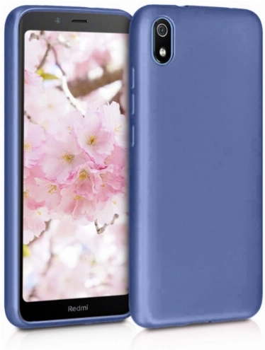 Xiaomi Redmi 7A Kılıf İnce Soft Mat Renkli Esnek Silikon Kapak - Lacivert