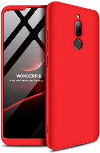 Xiaomi Redmi 8 Kılıf 3 Parçalı 360 Tam Korumalı Rubber AYS Kapak  - Kırmızı