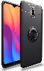 Xiaomi Redmi 8A Kılıf Renkli Silikon Yüzüklü Standlı Auto Focus Ravel Kapak - Siyah