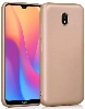 Xiaomi Redmi 8A Kılıf İnce Soft Mat Renkli Esnek Silikon Kapak - Gold