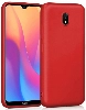 Xiaomi Redmi 8A Kılıf İnce Soft Mat Renkli Esnek Silikon Kapak - Kırmızı