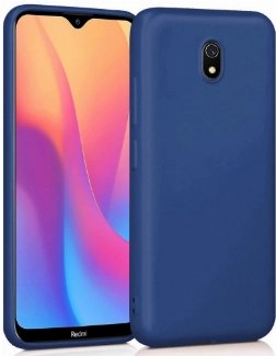 Xiaomi Redmi 8A Kılıf İnce Soft Mat Renkli Esnek Silikon Kapak - Lacivert