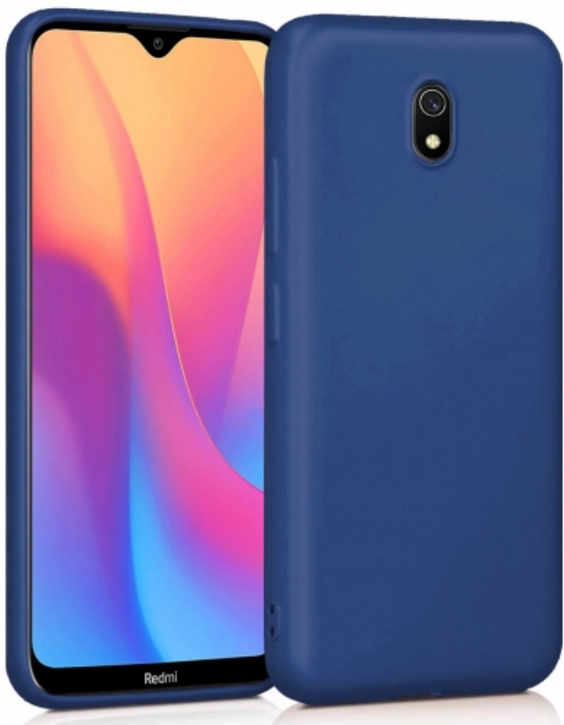 Xiaomi Redmi 8A Kılıf İnce Soft Mat Renkli Esnek Silikon Kapak - Lacivert