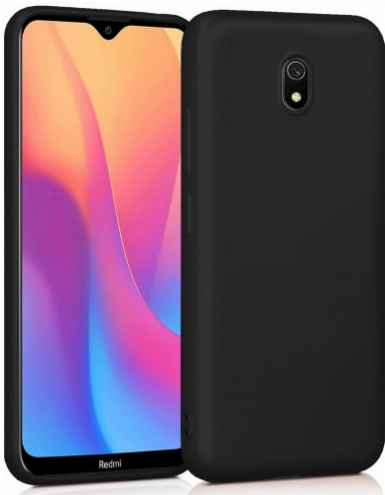 Xiaomi Redmi 8A Kılıf İnce Soft Mat Renkli Esnek Silikon Kapak - Siyah