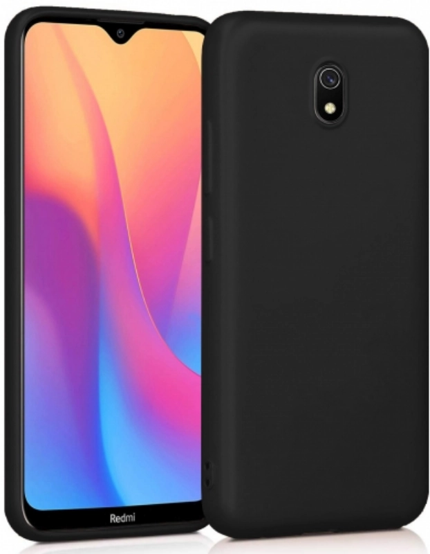 Xiaomi Redmi 8A Kılıf İnce Soft Mat Renkli Esnek Silikon Kapak - Siyah