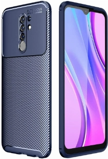 Xiaomi Redmi 9 Kılıf Silikon Parmak İzi Bırakmayan Karbon Soft Negro Kapak - Lacivert