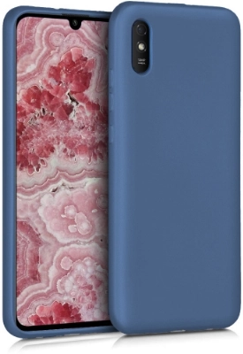 Xiaomi Redmi 9A Kılıf İnce Soft Mat Renkli Esnek Silikon Kapak - Lacivert