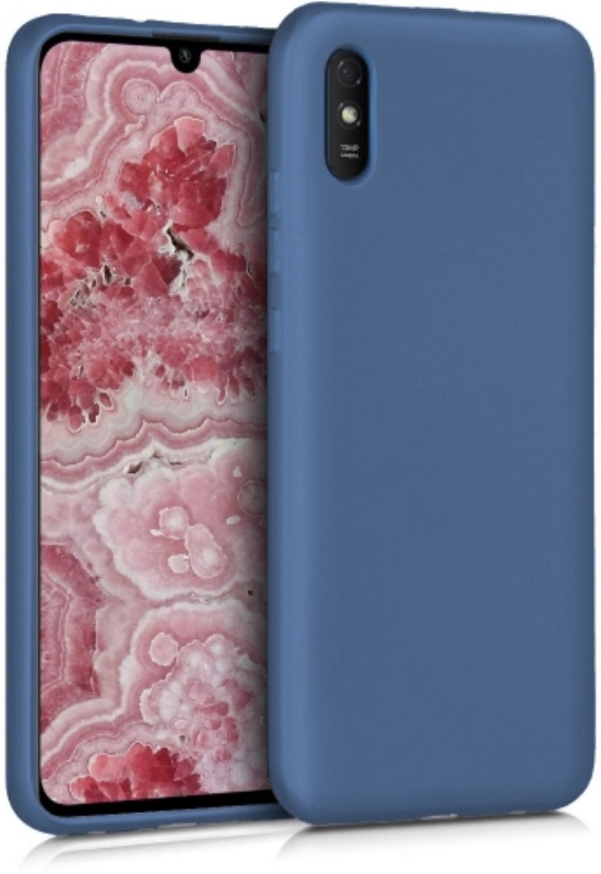 Xiaomi Redmi 9A Kılıf İnce Soft Mat Renkli Esnek Silikon Kapak - Lacivert