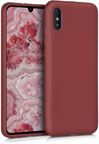 Xiaomi Redmi 9A Kılıf İnce Soft Mat Renkli Esnek Silikon Kapak - Mürdüm