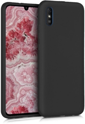 Xiaomi Redmi 9A Kılıf İnce Soft Mat Renkli Esnek Silikon Kapak - Siyah