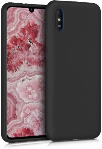 Xiaomi Redmi 9A Kılıf İnce Soft Mat Renkli Esnek Silikon Kapak - Siyah