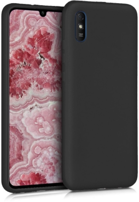 Xiaomi Redmi 9A Kılıf İnce Soft Mat Renkli Esnek Silikon Kapak - Siyah