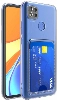 Xiaomi Redmi 9C Kılıf Kartlıklı Şeffaf Esnek Silikon Kamera Korumalı