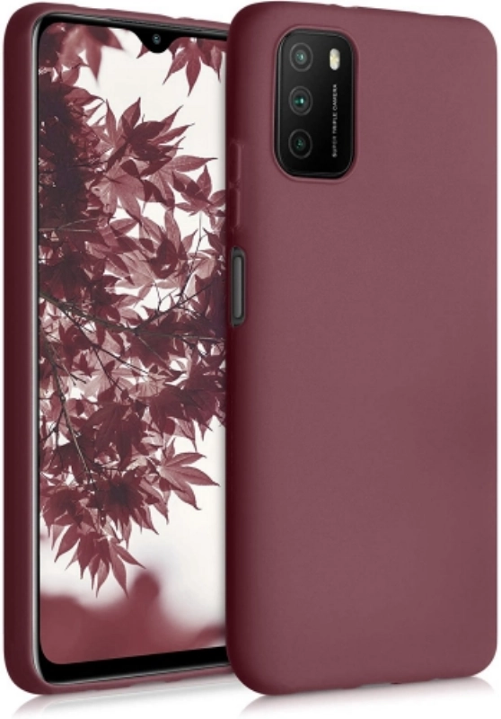 Xiaomi Redmi 9T Kılıf İnce Soft Mat Renkli Esnek Silikon Kapak - Mürdüm