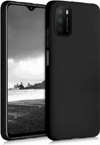 Xiaomi Redmi 9T Kılıf İnce Mat Esnek Silikon - Siyah