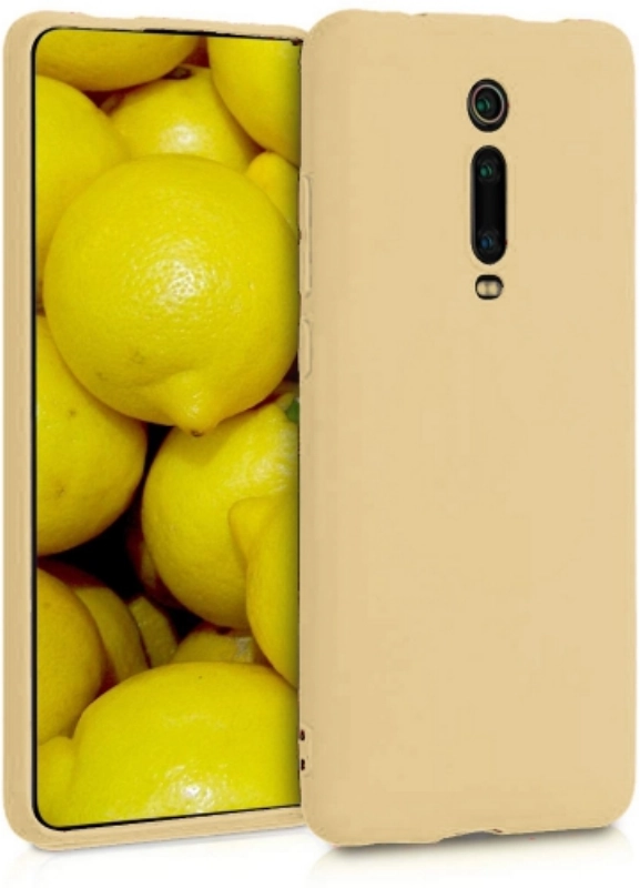 Xiaomi Redmi K20 Kılıf İnce Soft Mat Renkli Esnek Silikon Kapak - Gold