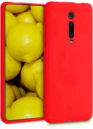 Xiaomi Redmi K20 Kılıf İnce Soft Mat Renkli Esnek Silikon Kapak - Kırmızı