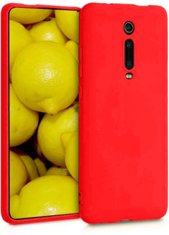 Xiaomi Redmi K20 Kılıf İnce Soft Mat Renkli Esnek Silikon Kapak - Kırmızı