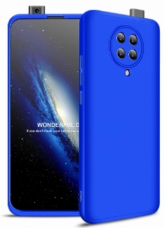 Xiaomi Redmi K30 Pro Kılıf 3 Parçalı 360 Tam Korumalı Rubber AYS Kapak - Mavi