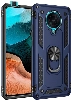 Xiaomi Redmi K30 Pro Kılıf Silikon Zırhlı Standlı Yüzüklü Mıknatıslı Tank Kapak - Lacivert