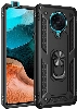 Xiaomi Redmi K30 Pro Kılıf Silikon Zırhlı Standlı Yüzüklü Mıknatıslı Tank Kapak - Siyah