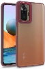 Xiaomi Redmi Note 10 Pro Kılıf Electro Silikon Renkli Flora Kapak - Kırmızı