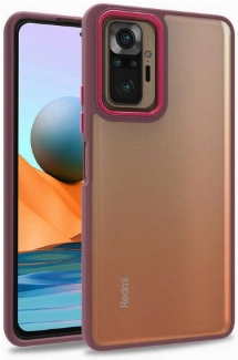 Xiaomi Redmi Note 10 Pro Kılıf Electro Silikon Renkli Flora Kapak - Kırmızı