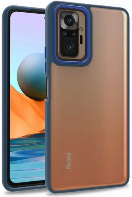 Xiaomi Redmi Note 10 Pro Kılıf Electro Silikon Renkli Flora Kapak - Mavi