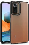 Xiaomi Redmi Note 10 Pro Kılıf Electro Silikon Renkli Flora Kapak - Siyah