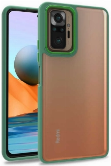 Xiaomi Redmi Note 10 Pro Kılıf Electro Silikon Renkli Flora Kapak - Yeşil