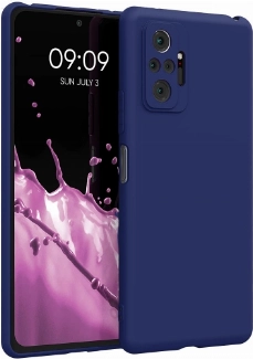 Xiaomi Redmi Note 10 Pro Kılıf İnce Soft Mat Renkli Esnek Silikon Kapak - Lacivert