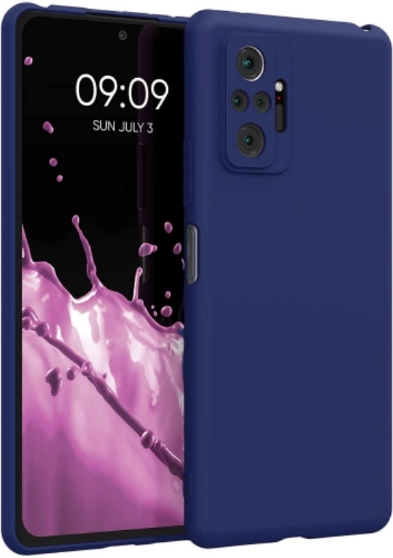 Xiaomi Redmi Note 10 Pro Kılıf İnce Soft Mat Renkli Esnek Silikon Kapak - Lacivert