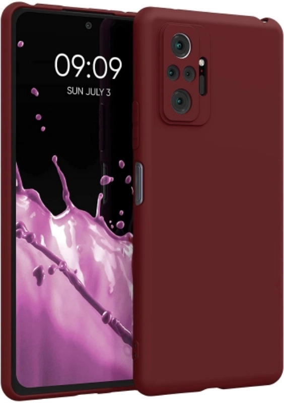 Xiaomi Redmi Note 10 Pro Kılıf İnce Soft Mat Renkli Esnek Silikon Kapak - Mürdüm