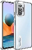 Xiaomi Redmi Note 10 Pro Kılıf Kamera Lens Korumalı Şeffaf Renkli Logo Gösteren Parlak Kapak - Gümüş