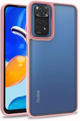 Xiaomi Redmi Note 11 Kılıf Electro Silikon Renkli Flora Kapak - Rose Gold