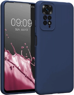 Xiaomi Redmi Note 11 Kılıf İçi Kadife Mat Mara Lansman Silikon Kapak  - Lacivert