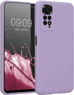 Xiaomi Redmi Note 11 Kılıf İçi Kadife Mat Mara Lansman Silikon Kapak  - Lila