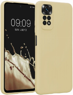 Xiaomi Redmi Note 11 Kılıf İnce Soft Mat Renkli Esnek Silikon Kapak - Gold