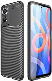 Xiaomi Redmi Note 11 Kılıf Silikon Parmak İzi Bırakmayan Karbon Soft Negro Kapak - Siyah