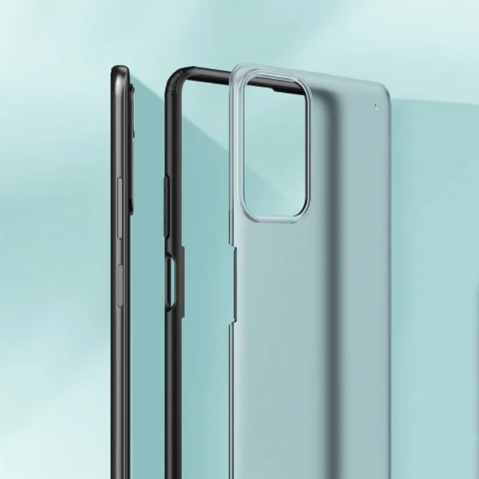 Xiaomi Redmi Note 11 Kılıf Volks Serisi Kenarları Silikon Arkası Şeffaf Sert Kapak - Siyah